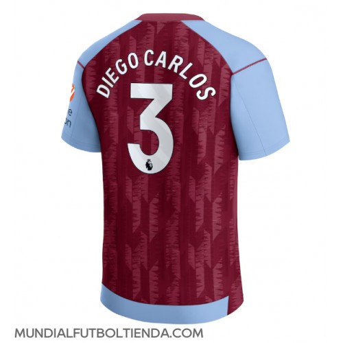 Camiseta Aston Villa Diego Carlos #3 Primera Equipación Replica 2023-24 mangas cortas